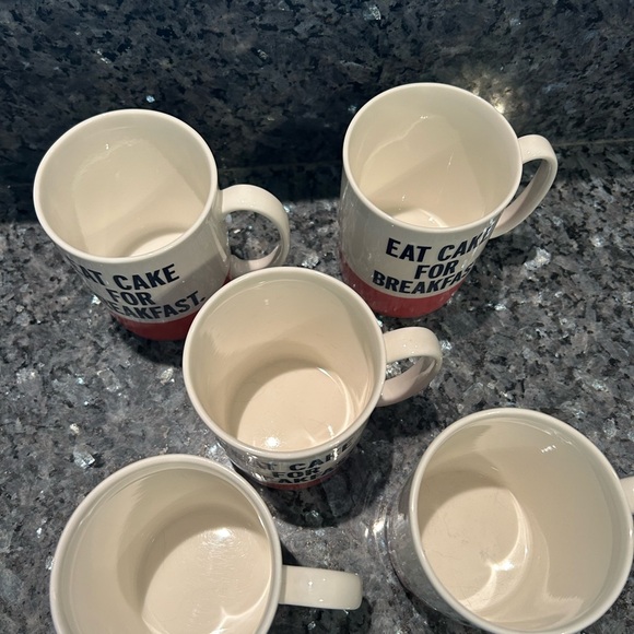 Collector item Kate Spade set of 4 new Eat Cake mugs - Picture 5 of 6